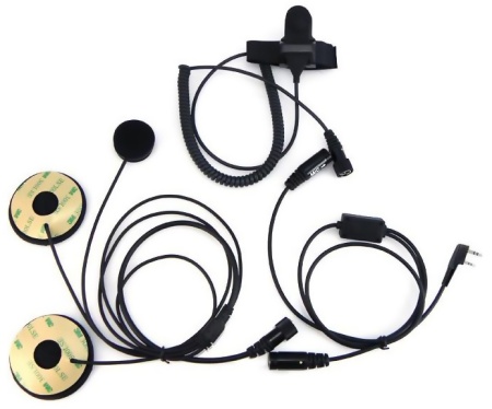 Купить BAOFENG Helmet Kit Full Face Motorcycle Headset Earpiece Mic, 2 Pin K-plug