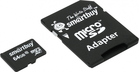 Купить SmartBuy 64GB microSDXC (UHS-1) с адаптером Class10