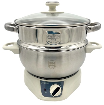 Купить Xiaomi Liven Split Electric Hot Pot 1000W (DHG-200Z) Milky White