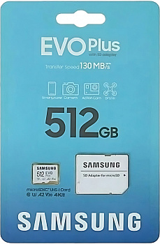Купить Samsung EVO Plus 512GB microSDXC UHS-I Card (MB-MC512KA/UE)