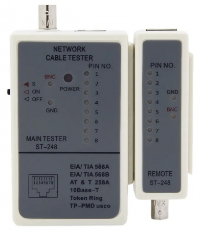 Купить CARCAM CT248 Тестер витой пары и BNC кабеля