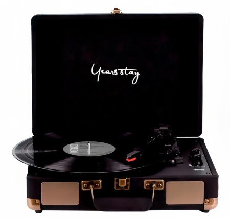 Купить Years Stay Vinyl Record Player In Suitcase (HY-T01) Black Gold