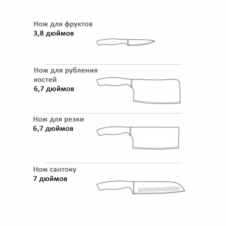 Купить Xiaomi Huo Hou Nano Knife Set (HU0014) ( 5 предметов, подставка)