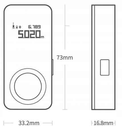 Купить Xiaomi Hoto Smart Laser Measure Negru (QWCJY001)