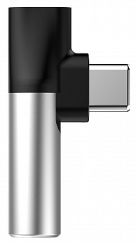 Купить Baseus L41 Type-C (input) for Type-C + 3.5 mm Silver - Black (CATL41-01)