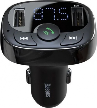 Купить Baseus T-Typed MP3 Car Charger S-09A Black (CCTM-01)
