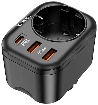 Купить Hoco NS3 2xUSB QC3.0, 18W + Type-C PD20W Black