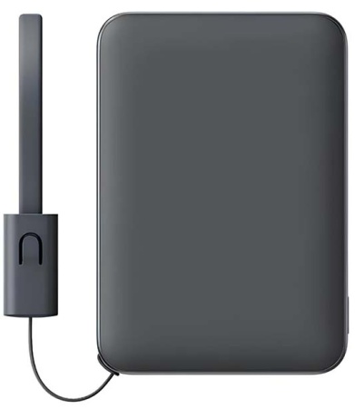 Купить Xiaomi Ultra-thin Power Bank with Built-in Cable 5000W 22.5W (PB0522S) Night Shadow Gray