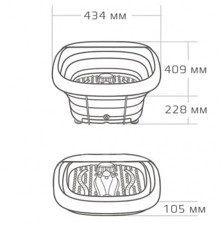 Купить Xiaomi Leravan Folding Massage Foot Bath Gray (LF-ZP008)