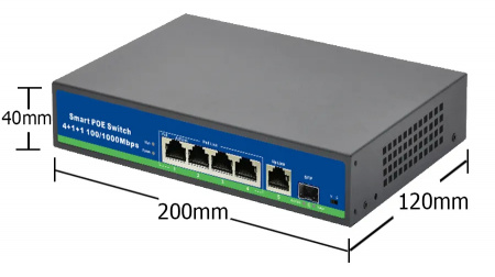 Купить CARCAM Standard 4+1+1 Full Gigabit AI PoE Switch (CCG0411GBC)