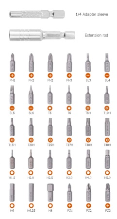 Купить Xiaomi Cordless Electric Screwdriver Set 35in1 (XM882047) Black