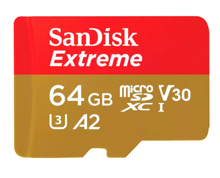 Купить SanDisk Extreme 64GB microSDXC UHS-I (SDSQXAH-064G-GN6MN)