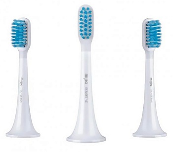 Купить Насадки для зубной щетки Xiaomi Mi Electric Tothbrush T300 T500 Blue (3шт) (MBS301)