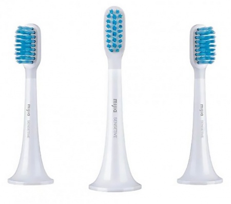 Купить Насадки для зубной щетки Xiaomi Mi Electric Tothbrush T300 T500 Blue (3шт) (MBS301)