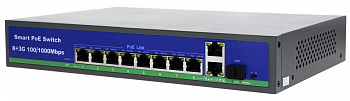 Купить CARCAM Standard 8+2+1 Full Gigabit AI PoE Switch (ССG0821GBC)